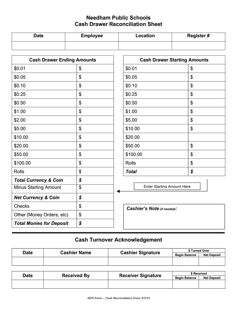free printable cash drawer count sheet pdf: fill out & sign online